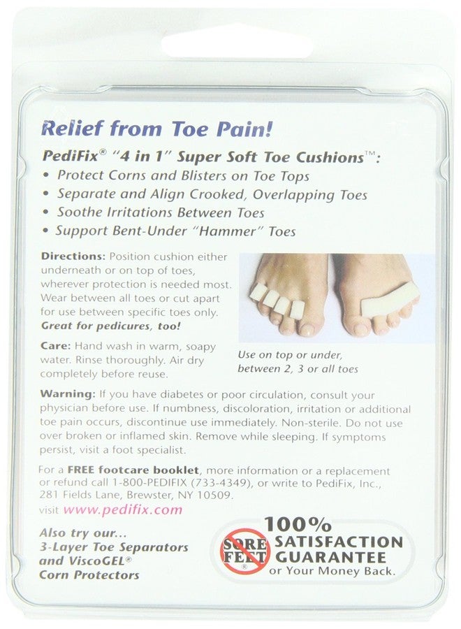 PediFix '4 In 1' Super Soft Toe Cushions, 2 Count - Image 2
